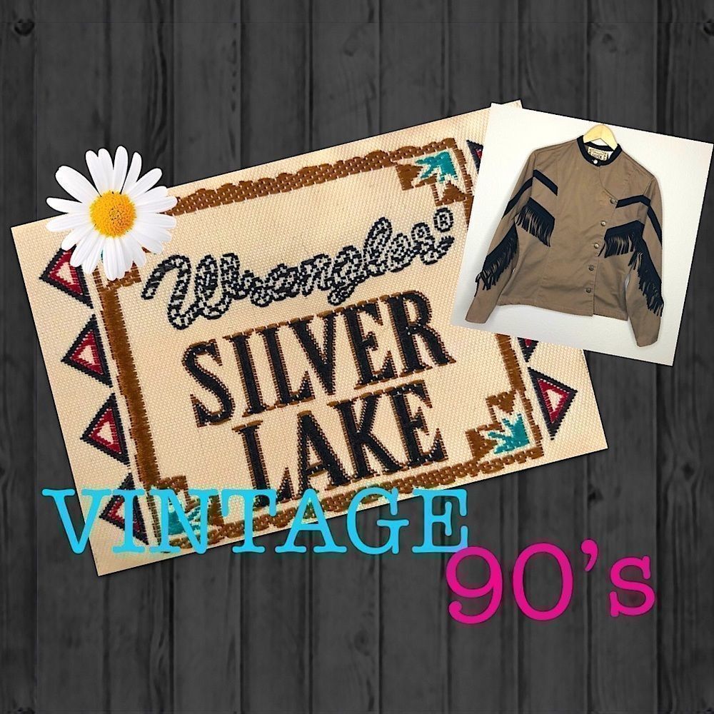 Vintage 90’s Women’s Silver Lake Wrangler Western Fringe Jacket sz M